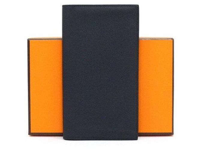 Hermès Citizen Twill Silk Long Wallet for Men Black