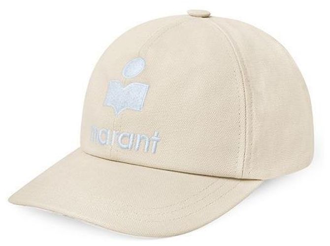 Isabel Marant Boné Tyrone Logo Embroidery Women's Hat ECLU Branco