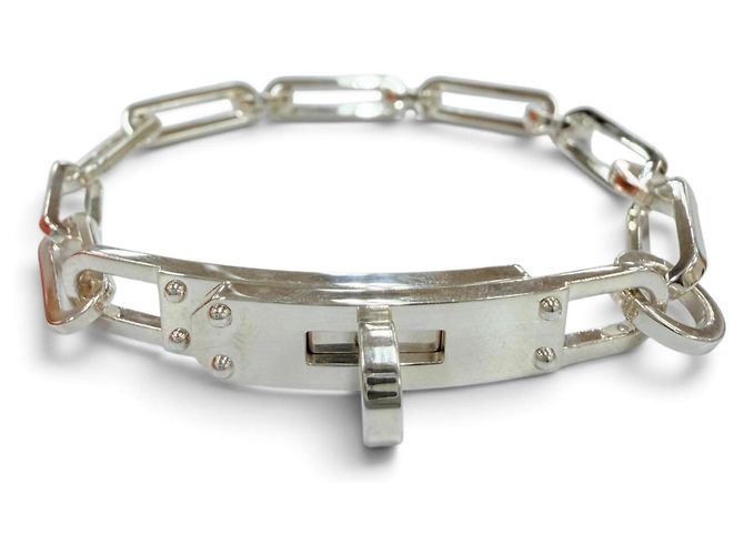 Hermès Bracciale Hermes Kelly Chaine Simple Tour Argento