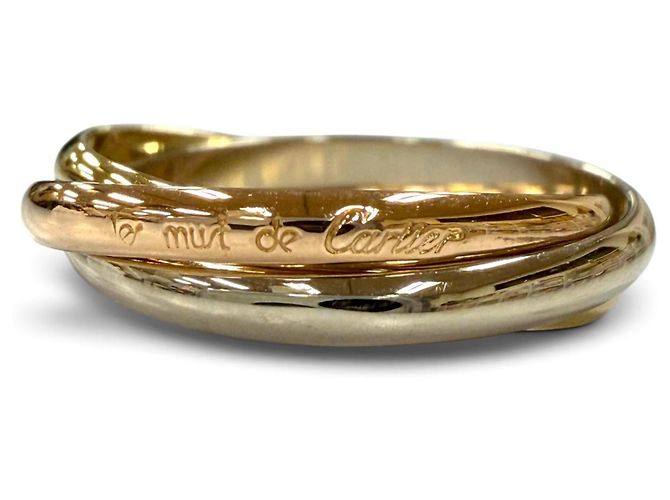 Anillo Cartier Trinity Small Band Plata Dorado