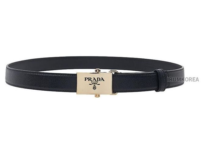 Prada Women's Saffiano Belt Black