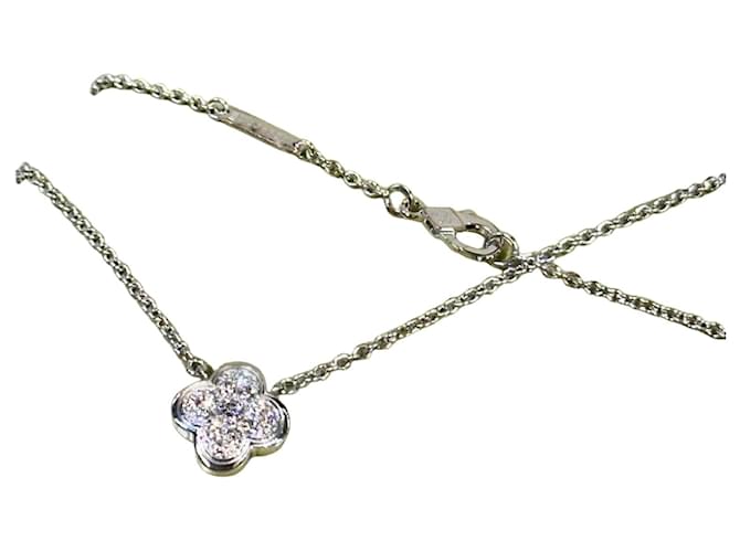 Van Cleef & Arpels Necklace WG Pure Line Diamond Alhambra Necklace Golden 