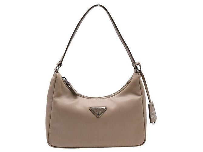 Prada Borsa a tracolla in nylon Marrone