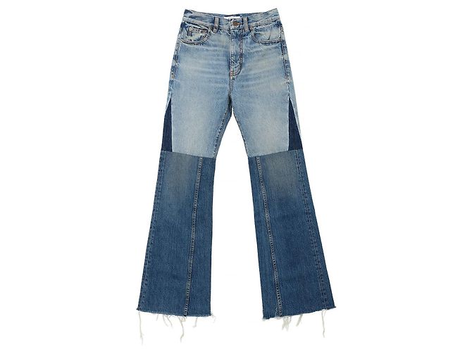 Chloé Vaqueros Denim acampanados Patchwork Azul 