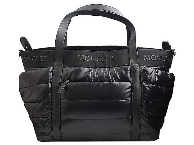 Moncler Bolsa de ombro e transversal acolchoada preta Preto
