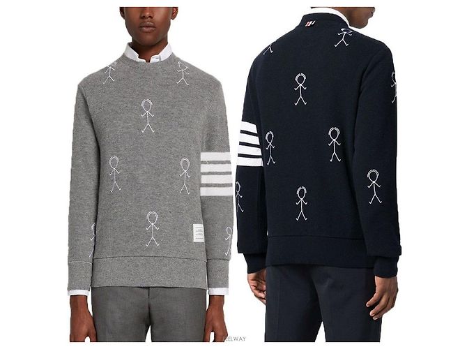 Thom Browne Diagonal Wool Knit Cardigan