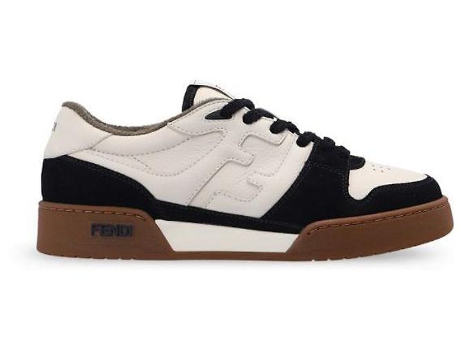 Fendi Match Low-Top Sneaker aus Wildleder Schwarz