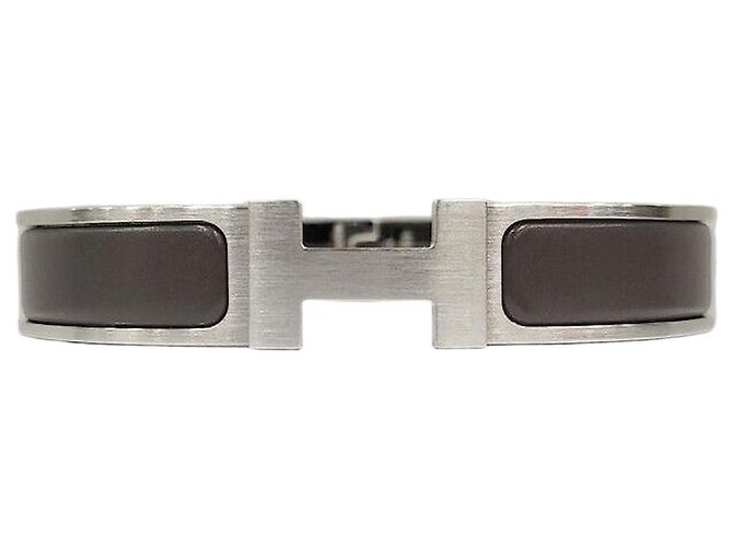 Hermès Bracciale Clickashu Grecian Matte Silver-Plated Argento
