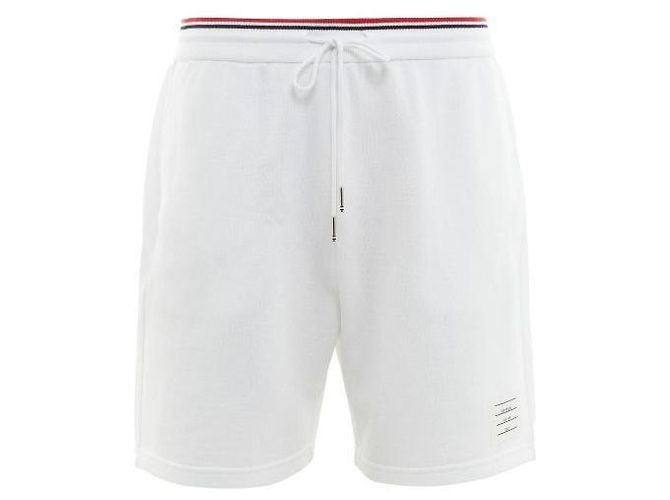 Thom Browne Calções de piqué de algodão loopback Branco