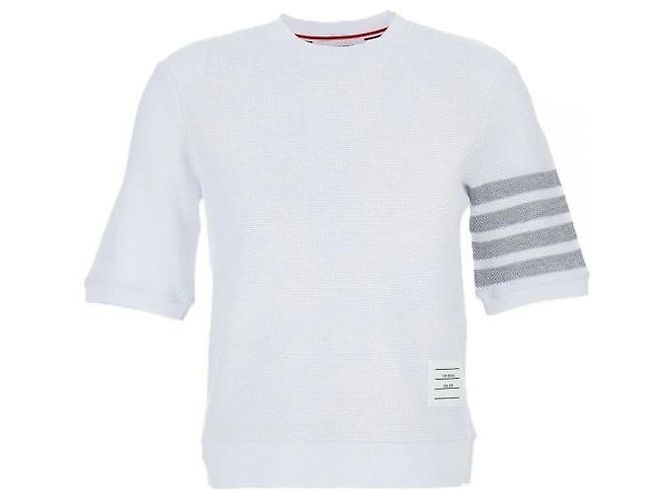 Thom Browne Texturiertes Piqué-Baumwoll-T-Shirt