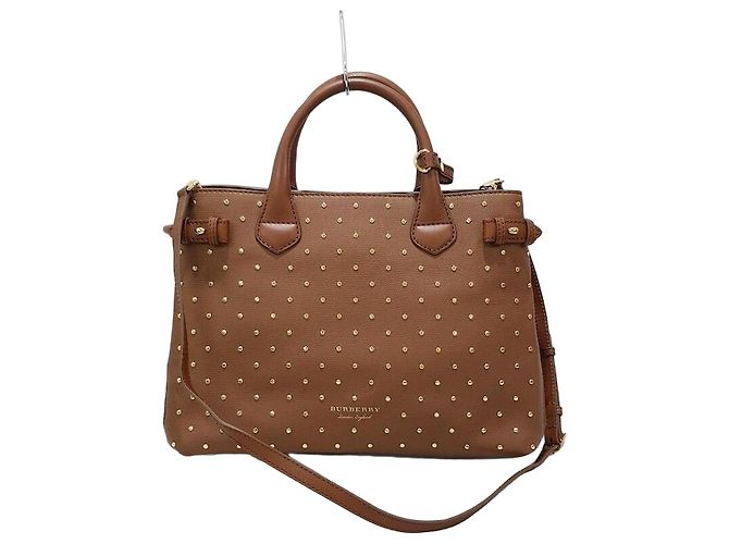Burberry Studded Banner Bag Medium Braun 