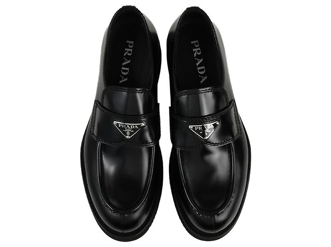 Prada Mocassins en cuir brossé