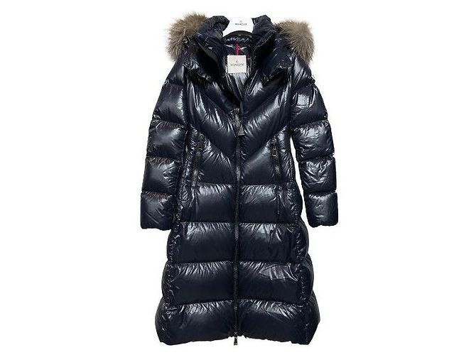 Jaqueta Moncler Ribaful de couro preta Preto