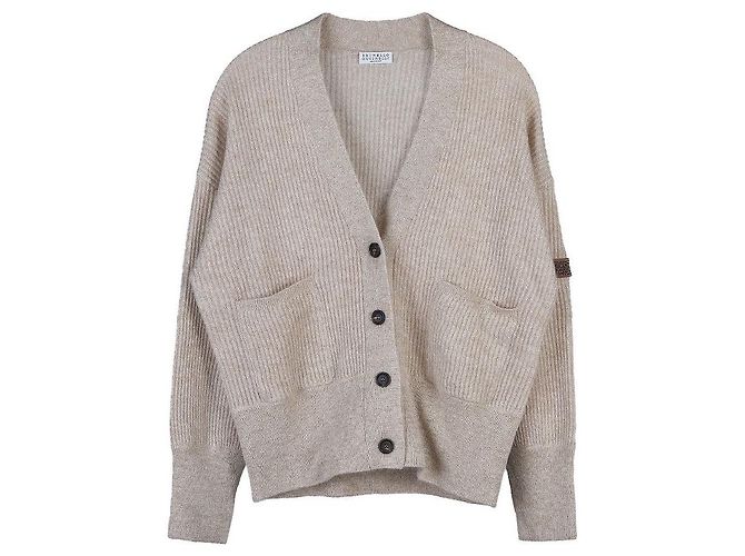 Brunello Cucinelli Mohair-Cardigan für Damen Weiß