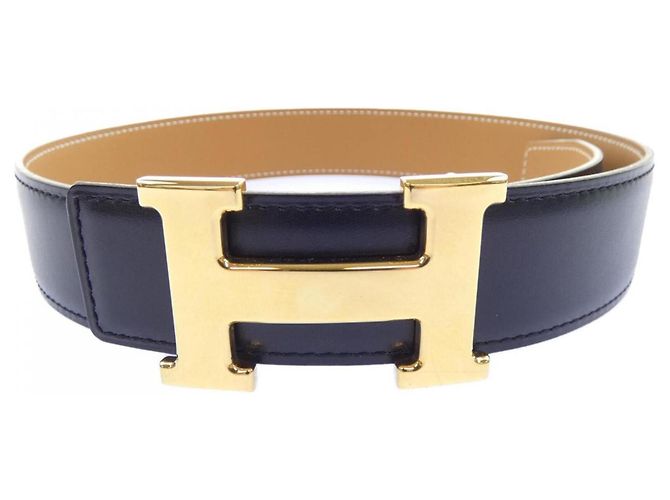 Hermès Ceinture réversible Hermes H 32mm Marron Noir
