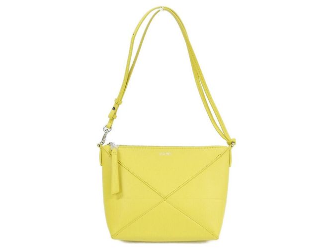Loewe Puzzle Fold Handtasche Pouch Gelb