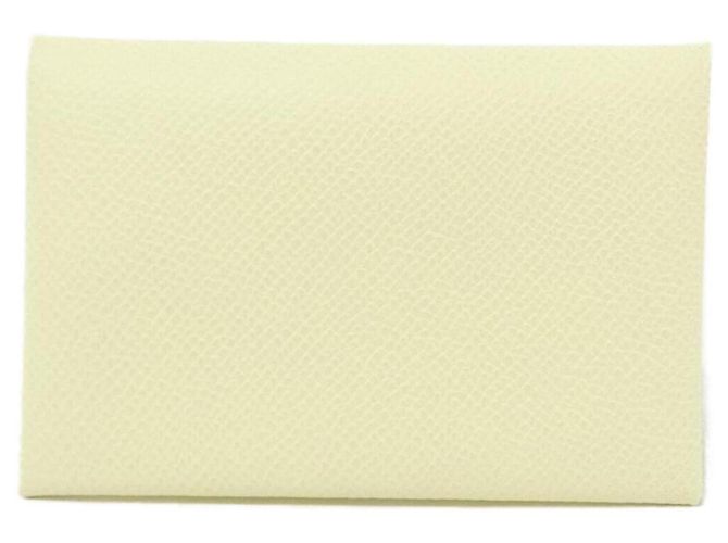 Hermès Hermes Calvi 044164CK Visitenkartenetui Gelb
