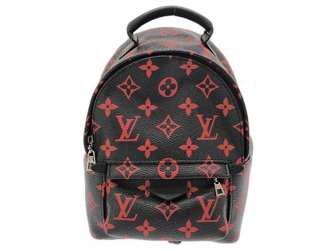 Mochila MINI Palm Springs Louis Vuitton Monogram Infrarouge Preto Vermelho