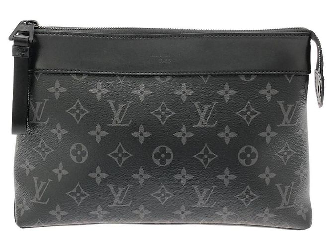 Borsa Louis Vuitton Monogram Eclipse Pochette Voyage Souple Nero
