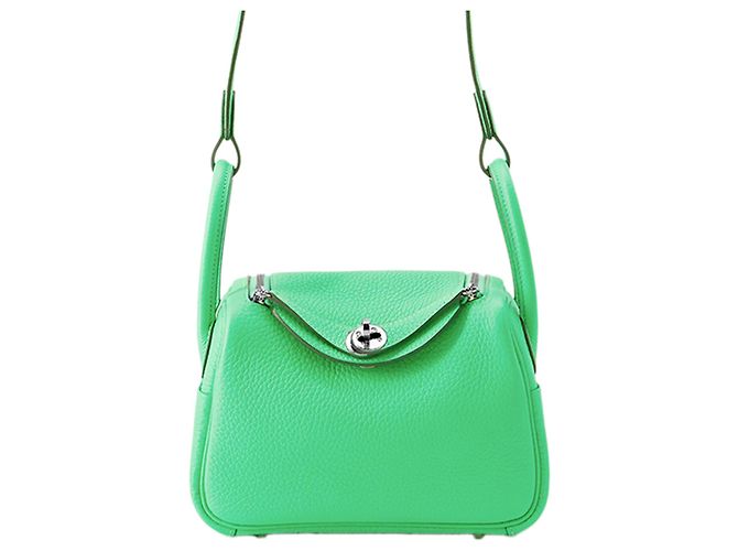 Hermès Mini Clemence Lindy 20 Verde Verde claro