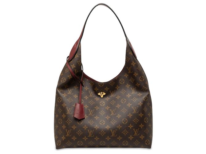 Louis Vuitton Brown Monogram Flower Hobo Marrone