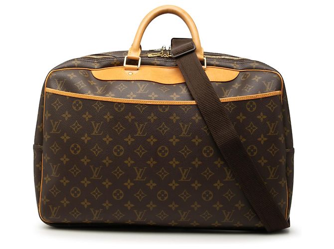 Louis Vuitton Brown Monogram Alize 24 Heures Marrom
