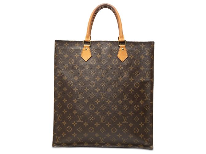Louis Vuitton Brown Monogram Sac Plat Marrom