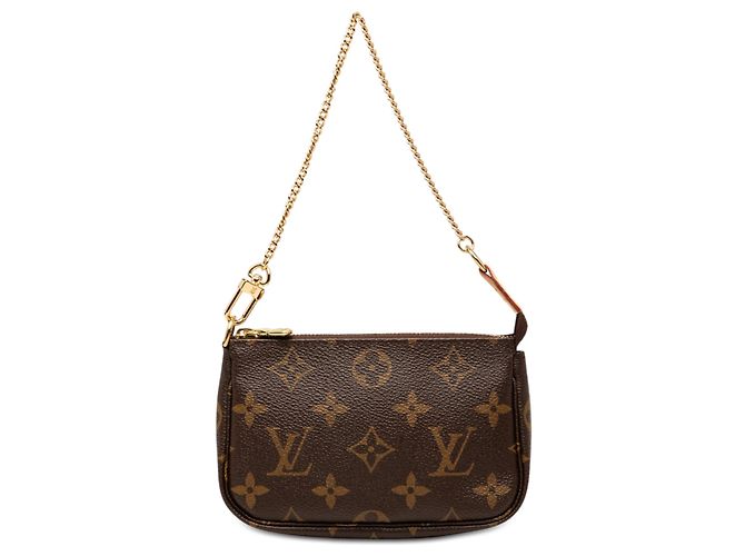 Louis Vuitton Brown Monogram Mini Pochette Accessoires Marrom