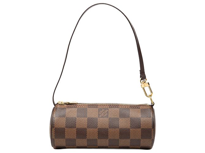 Louis Vuitton Brown Damier Ebene Papillon Pochette Marrone
