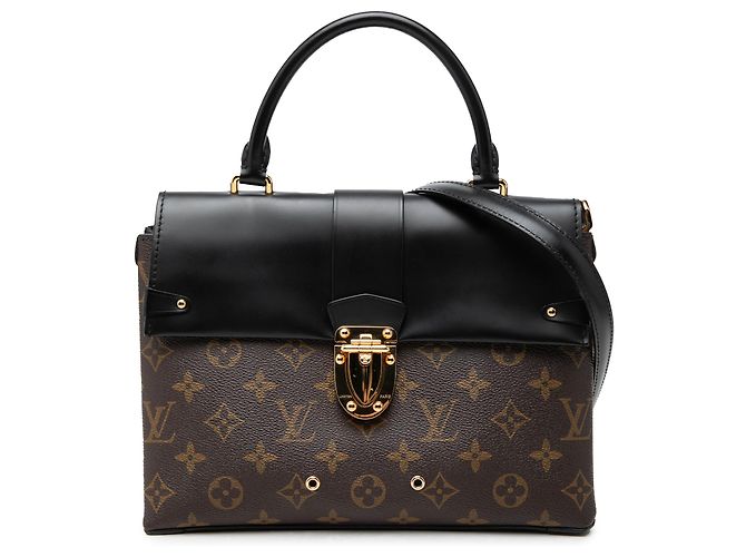 Sac Satchel Louis Vuitton Brown Monogram One Handle Flap MM Marron