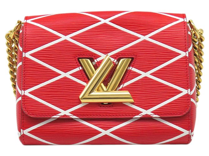 Louis Vuitton Red Epi Malletage Twist Rot