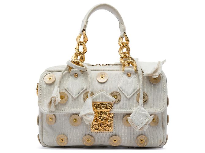 Louis Vuitton White Polka Dots Panama Tinkerbell Blanco