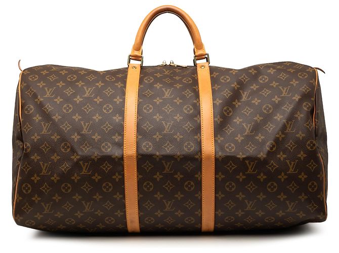 Louis Vuitton Brown Monogram Keepall 60 Marrom