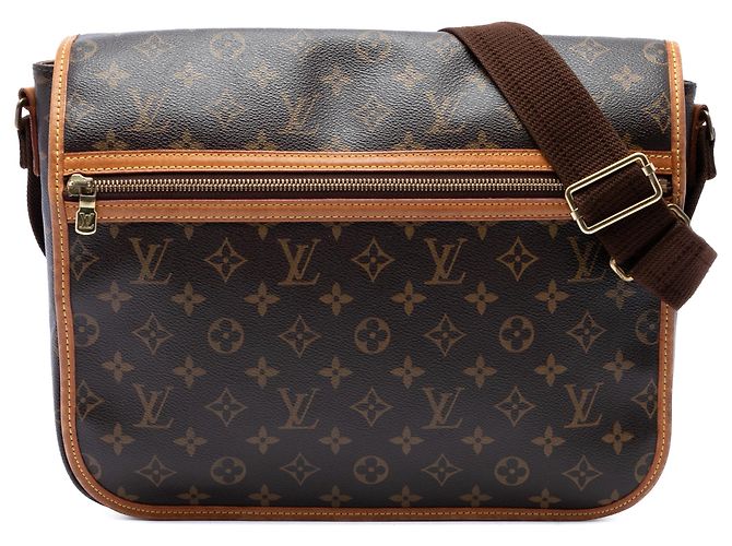 Louis Vuitton Brown Monogram Bosphore Messenger GM Marrone