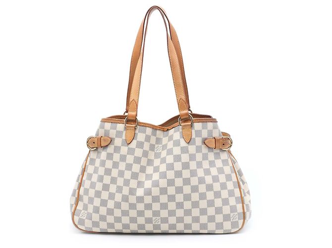 Louis Vuitton White Damier Azur Batignolles Horizontal Bianco