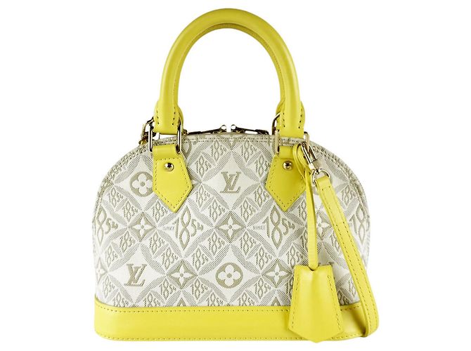 Bolsa Louis Vuitton Alma BB Cinza Amarelo