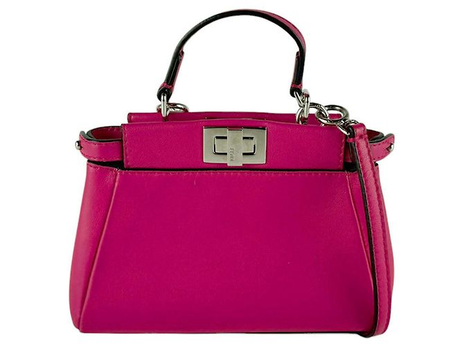 Fendi Micro Peekaboo Shoulder Bag Pink