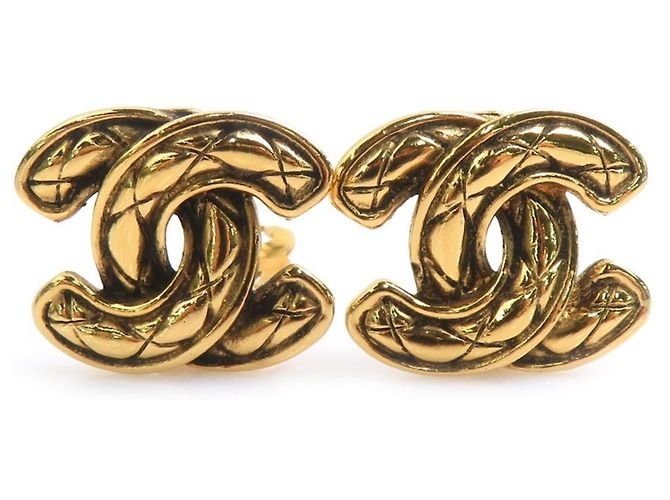 Chanel Gold Clip-Ohrringe Golden