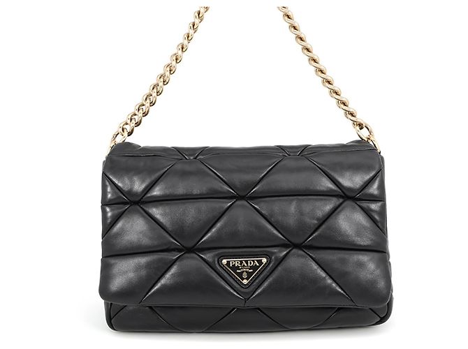 Borsa Prada System Patchwork Leather Nero 