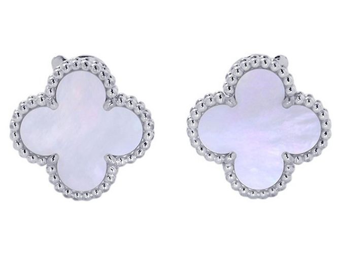 Orecchini Van Cleef & Arpels Alhambra in oro bianco 18K 