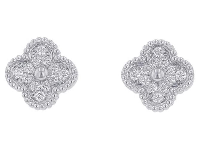 Van Cleef & Arpels Sweet Alhambra Diamond Earrings 