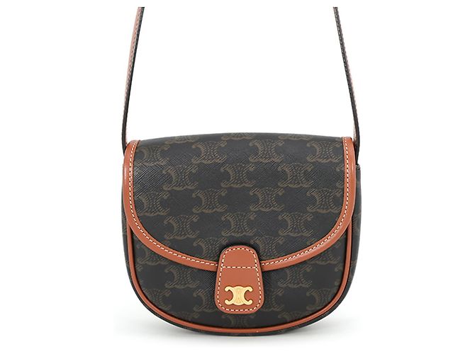 Céline Borsa a tracolla Celine Mini Besace Triomphe Marrone