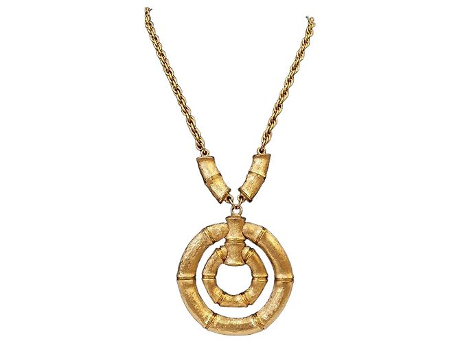 Autre Marque Colar com pingente Napier Bamboo Dourado