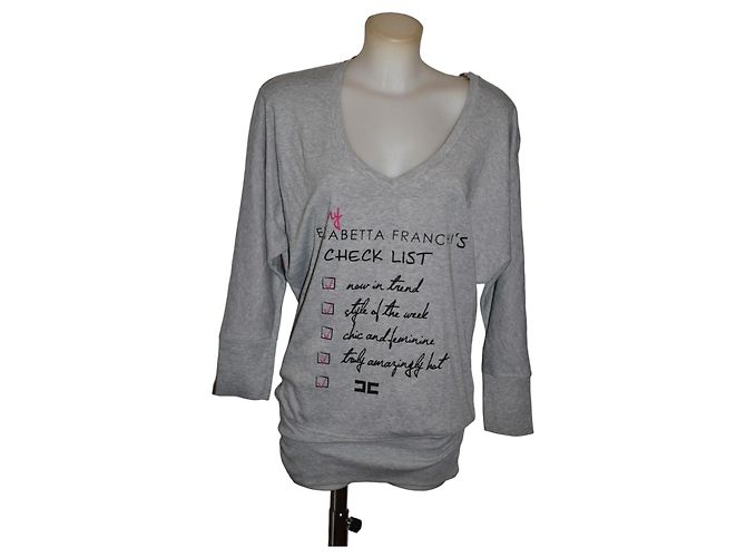 Sudadera gris Elisabetta Franchi con estampado