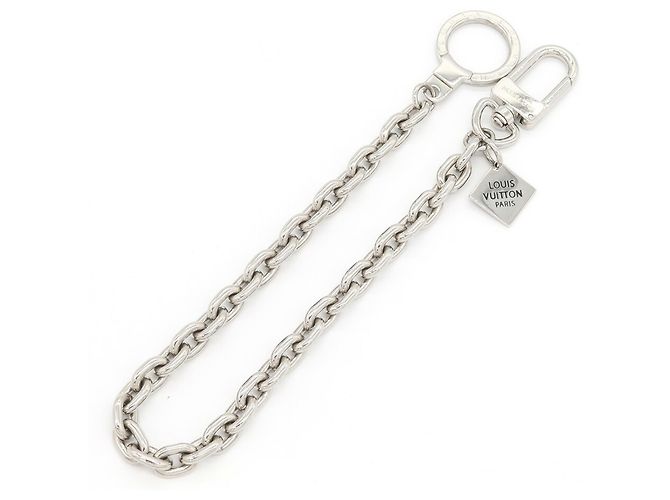 Louis Vuitton Silver Metal Wallet Chain Silvery