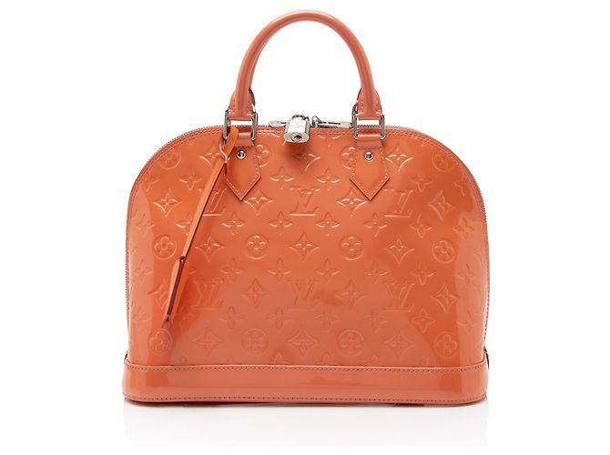 Bolsa Satchel Louis Vuitton Monogram Vernis Alma PM Laranja
