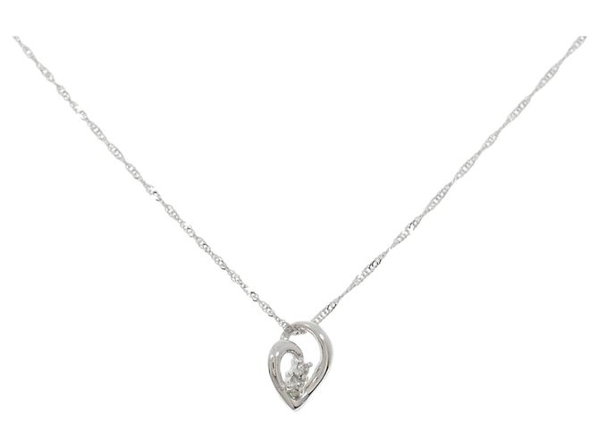 Autre Marque Collar de Diamantes Au750 Plata