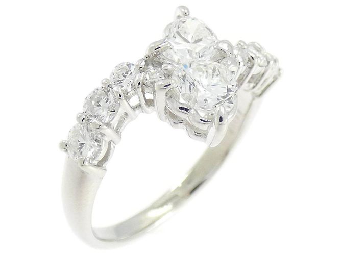 Autre Marque Pt900 Diamantring Silber