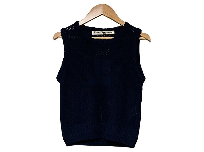 Autre Marque Chaleco de punto Rest&Recreation Azul Azul marino