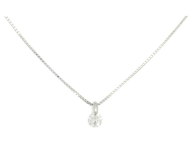 Autre Marque Collar de diamantes Pt900 Pt850 Plata